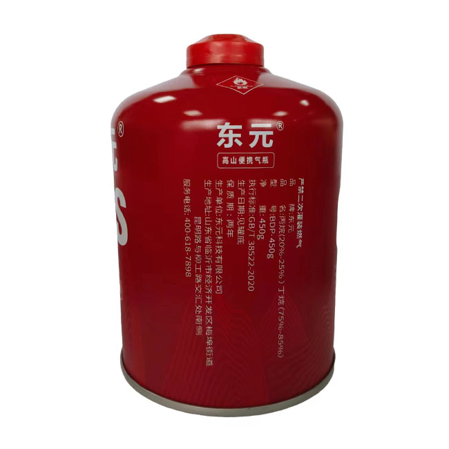 Cilindro de gas portátil Dong Yuan Alpine (450 g)